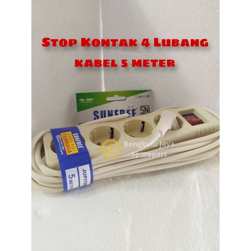 Stop Kontak Kabel Panjang/Colokkan kabel panjang/Stop Kontak Kabel Sunfree 5 Meter