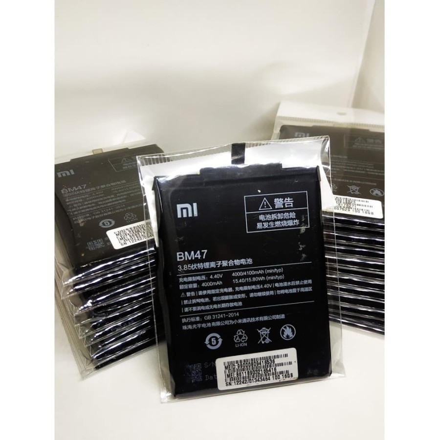 Baterai Xiaomi BM47 Batt Original Copotan Ori Xiaomi Redmi 3 Pro 3x 4x