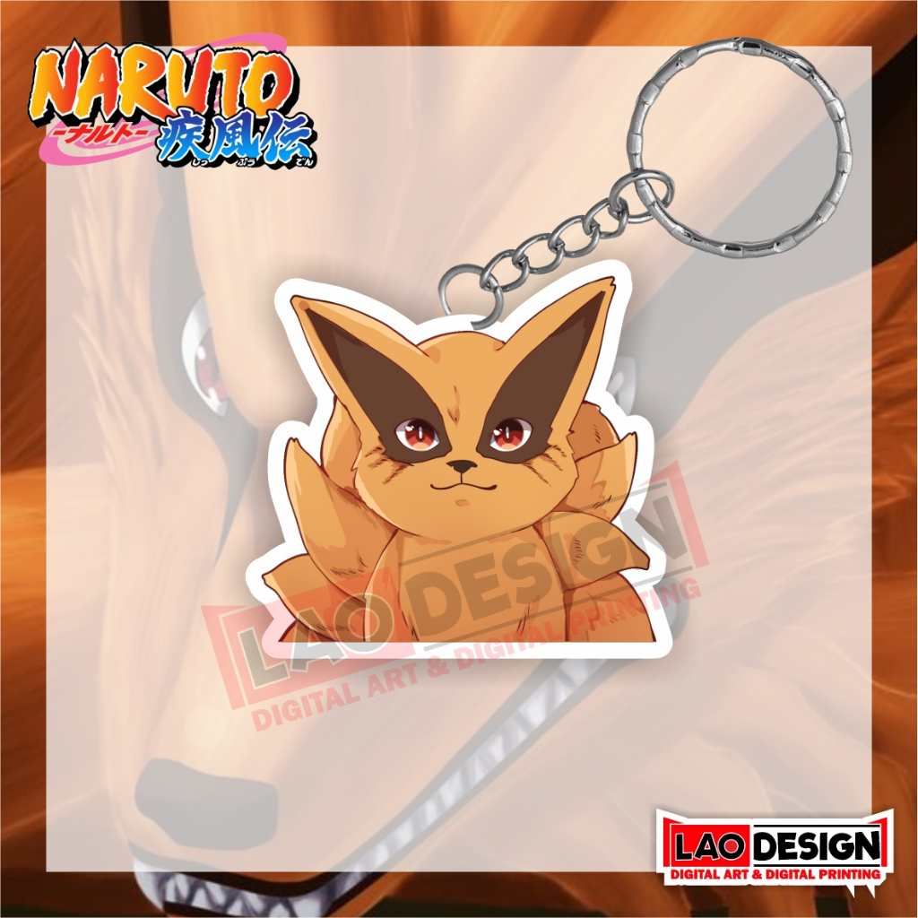 Gantungan Kunci KURAMA - Gantungan Kunci Anime Naruto - Gantungan Kunci Akrilik - Gantungan Kunci Lu