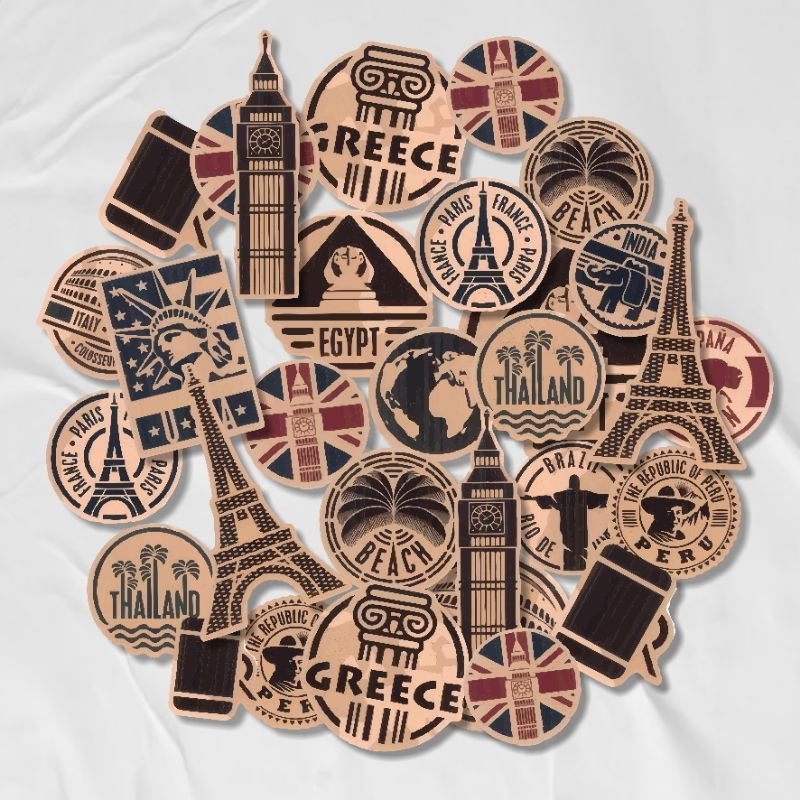 

Stiker scrapbook/koper/casing hp motif negara