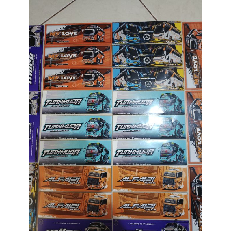 

sticker bus 5 macam isi 32pcs