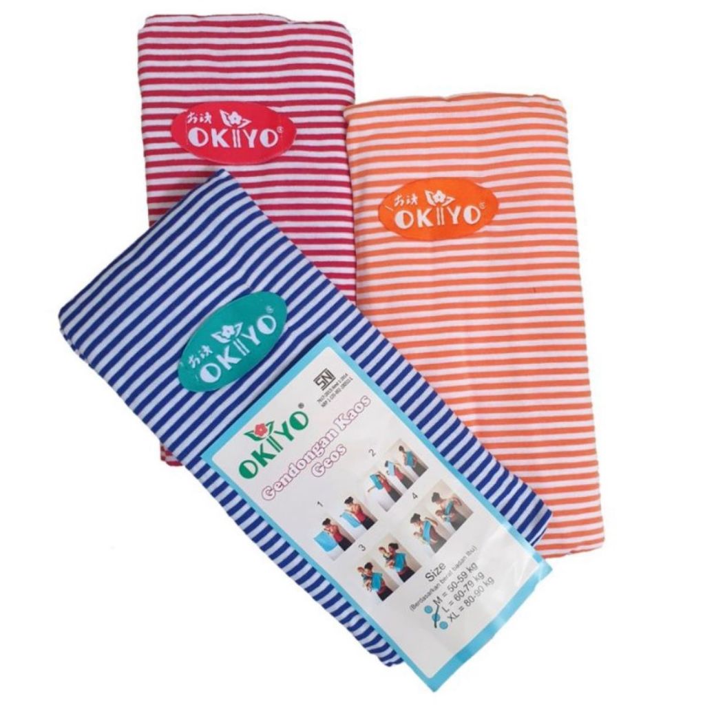 Gendongan Kaos Okiyo (Geos) Kain Gendong Bayi Instan Kaos SALUR / Cukin instan SALUR