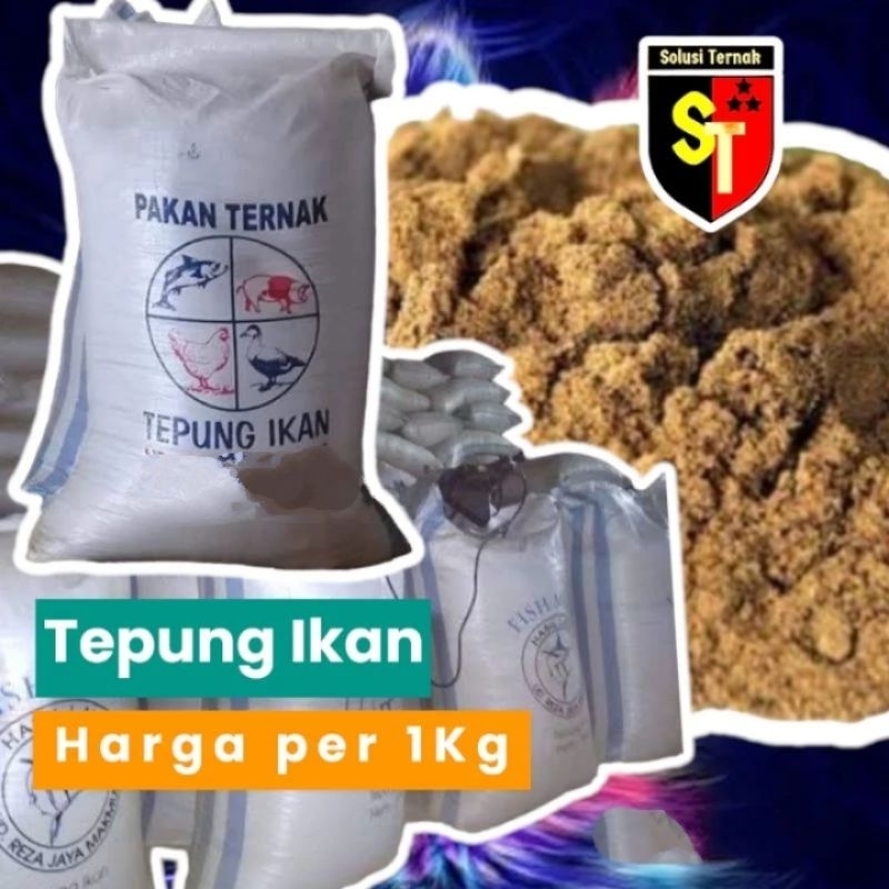 Pakan Hewan Tepung Ikan 1 Kg Pakan Hewan Ternak Protein
