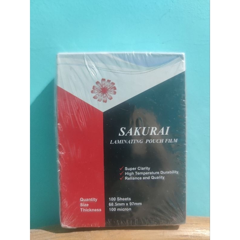 LAMINATING KTP/ PLASTIK LAMINATING KTP/ PLASTIK LAMINATING FILM KTP SIM SAKURAI UKURAN KECIL 68,5mm 