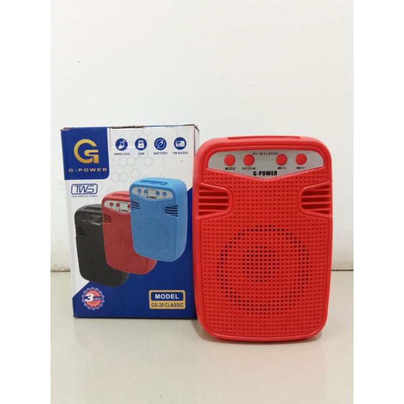 GPOWER SPEAKER PORTABLE BLUETOOTH GPOWER GS-30 CLASSIC