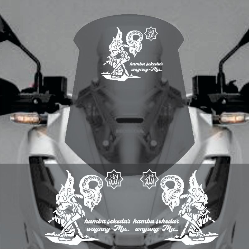 STIKER CUTTING HAMBA SEKEDAR WAYANG MU UNTUK BODI MOTOR KANAN-KIRI