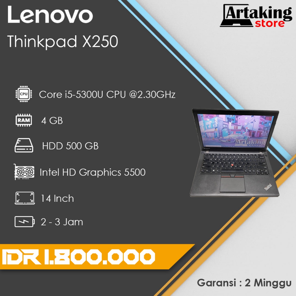 Lenovo Thinkpad X250 - Core i5 - Gen 5th