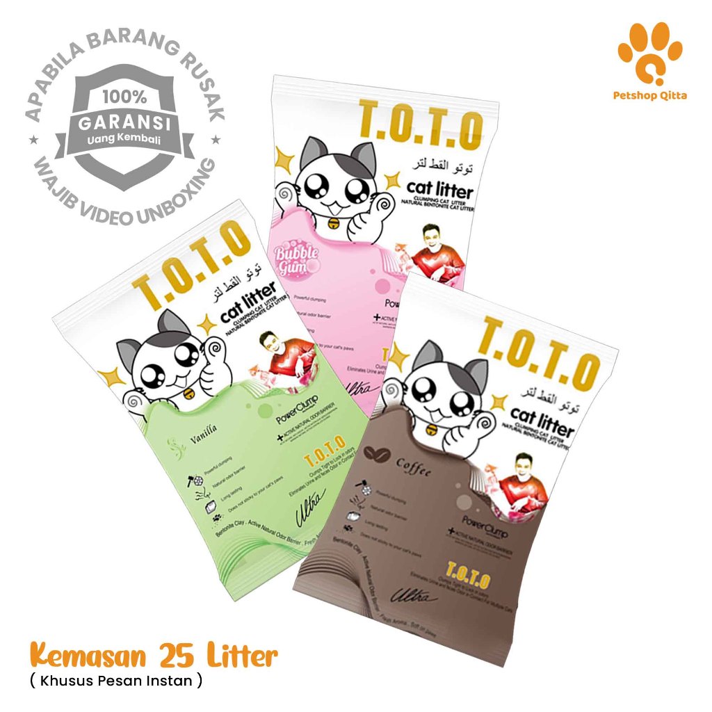 ( INSTAN ) PASIR KUCING TOTO 25 liter