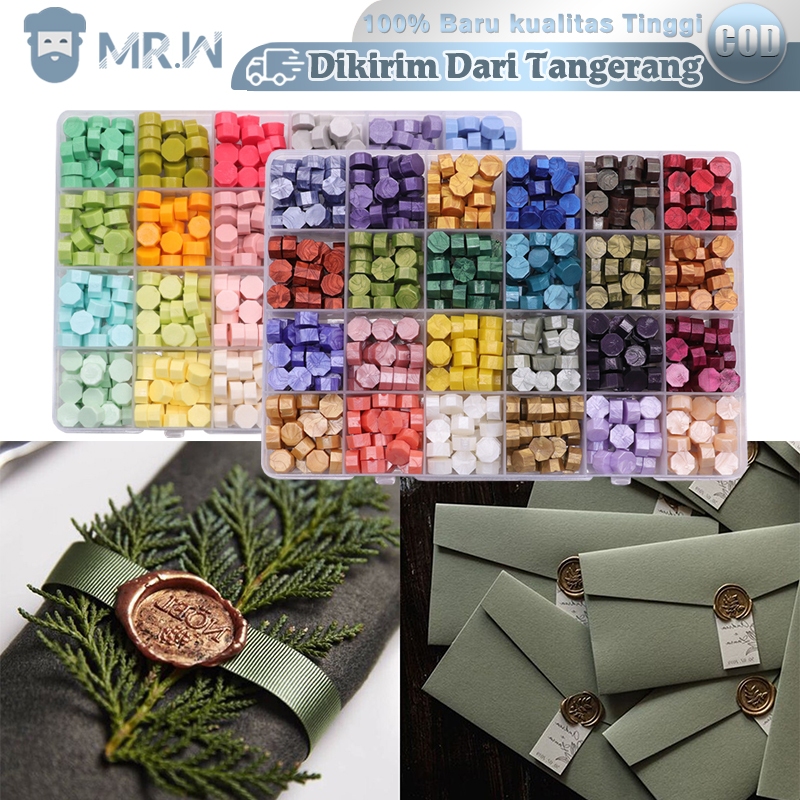 

360pcs/Set Sealing Wax Diy Lilin Stempel Wax 24 Warna Wax Seal Beads Lilin Segel Stamp Wax Seal