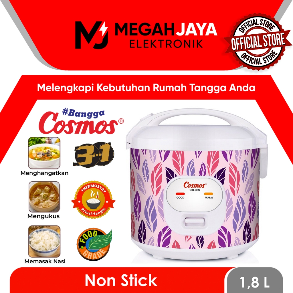 [COD READY] COSMOS RICE COOKER / MAGIC COM CRJ323 S / CRJ 323 S / CRJ-323 S / CRJ 323S (1,8 LITER)