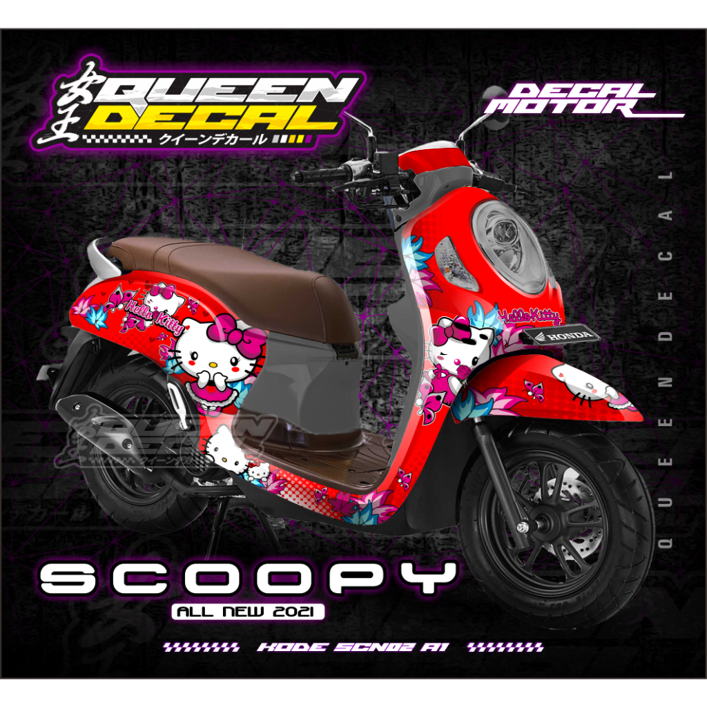 STICKER DECAL FULL BODY STICKER MOTOR SCOOPY NEW 2021 - SCN