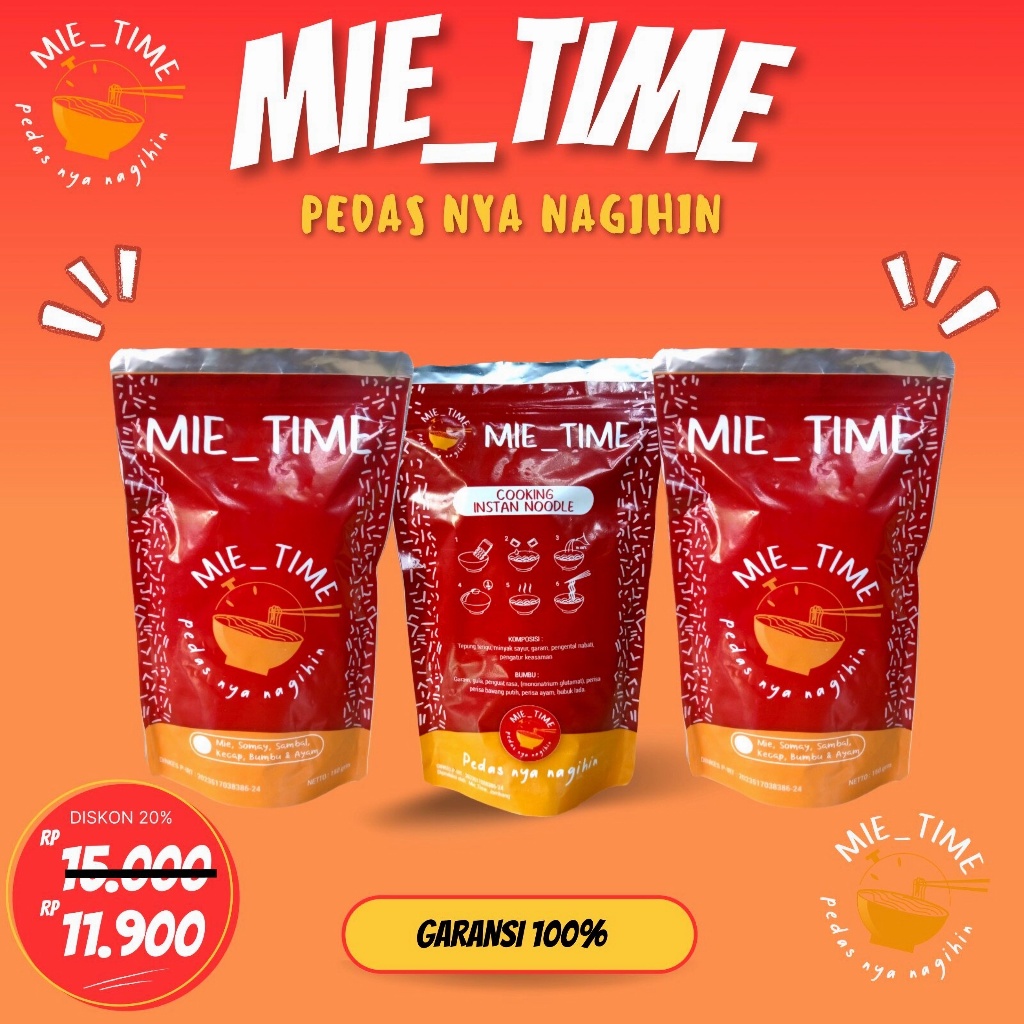 Mie mie instan mie pedas ala MIE_TIME Mie level