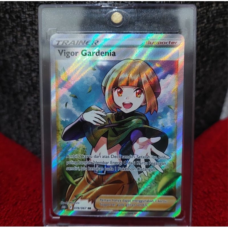 Kartu Pokemon Vigor Gardenia Trainer SR Indonesia Original