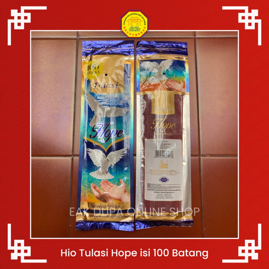 Hio Dupa Tulasi Hope isi 100 Batang Dupa India Hio Tulasi Merah Wangi Aromatherapy