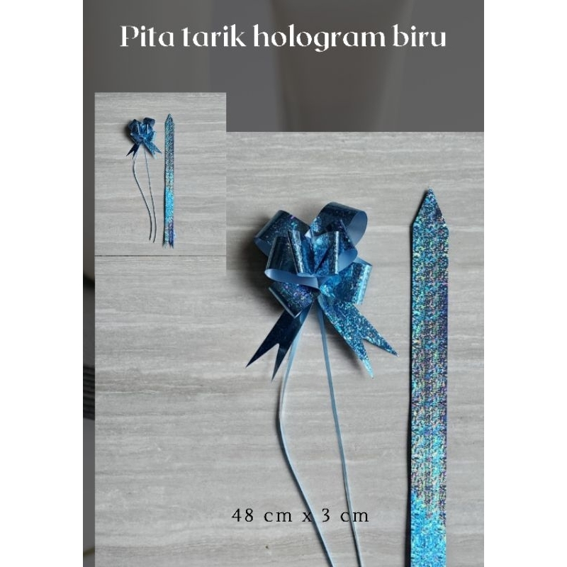 

10 PCS PITA TARIK BIRU HOLOGRAM