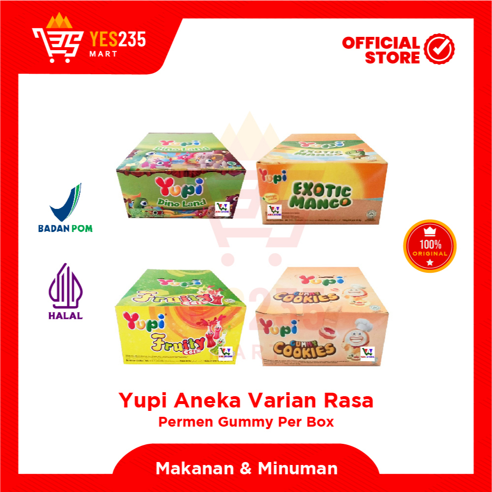 

YUPI ANEKA VARIAN RASA// PERMEN GUMMY// PER BOX