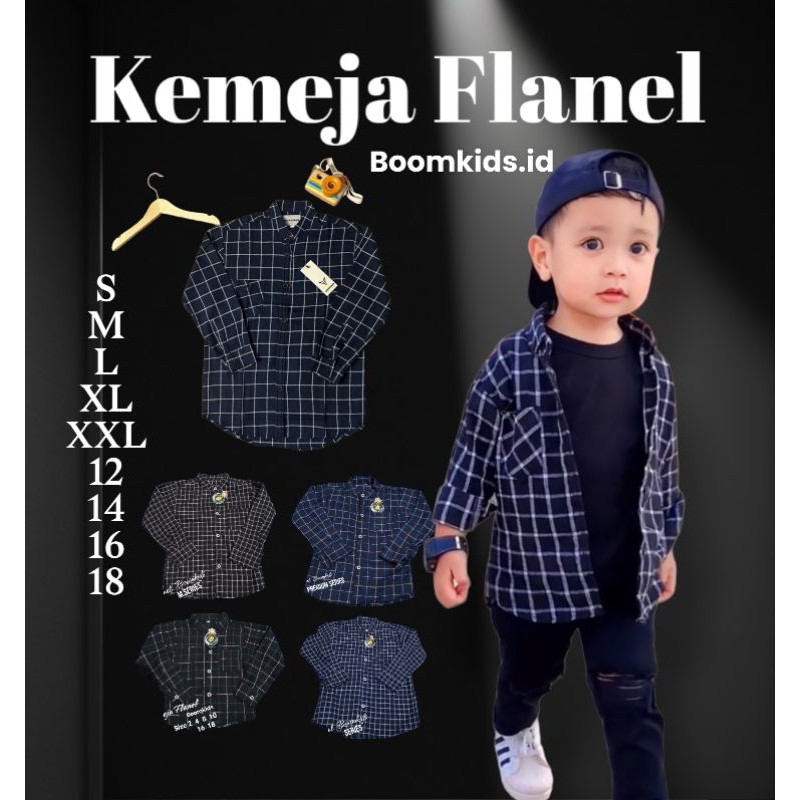 (Grosir) Kemeja flanel anak laki laki korean style terbaru | Kemeja flanel distro anak usia 2tahun s