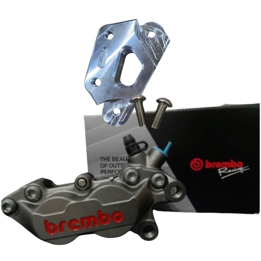 Breket Kaliper Brembo 4P Xmax Disc 300 +Brembo4P+Baut  CNC Premium Quality