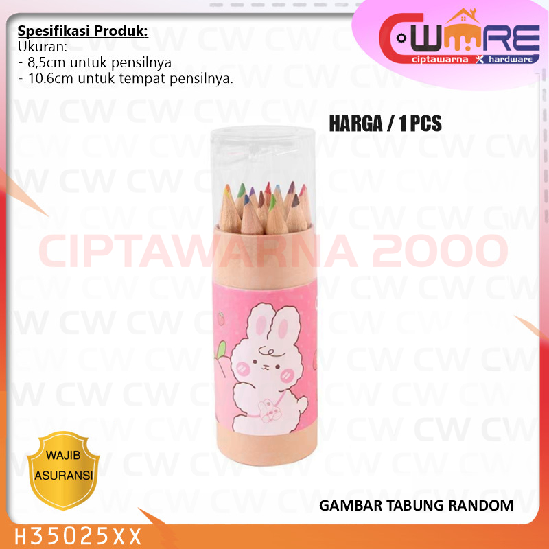 

Pensil Warna Untuk Menggambar Melukis Tabung Karakter Lucu 12 Pcs - NATS