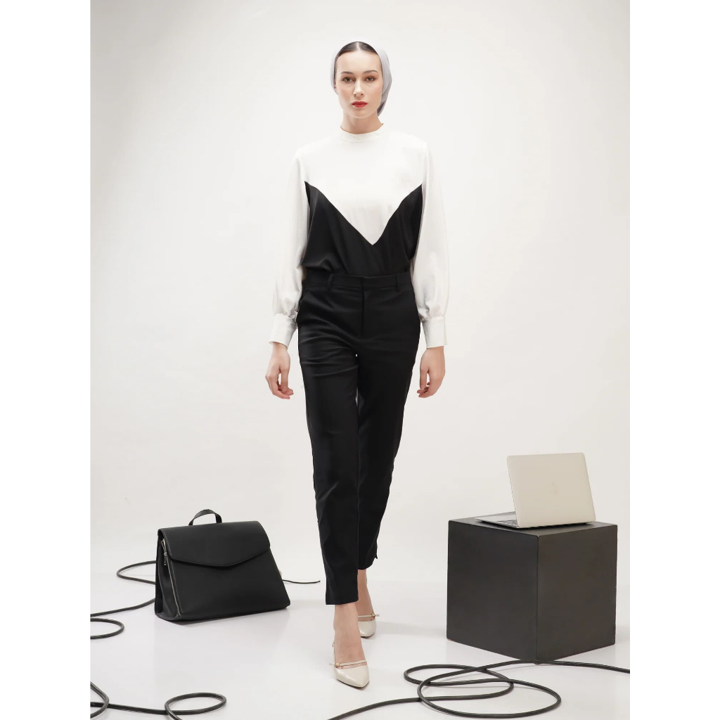 Egya Pants Black - Aleza Label | Celana Panjang Wanita | Aleza