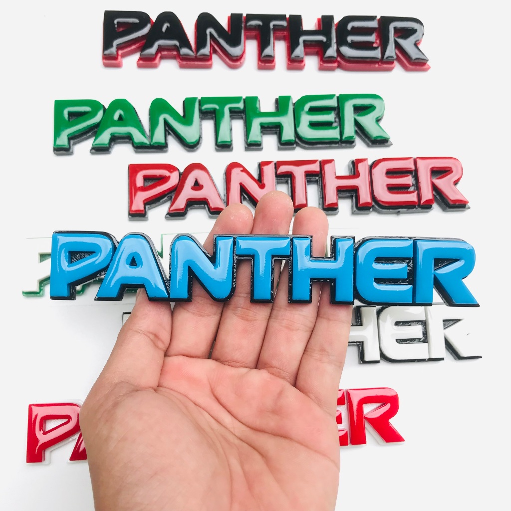 EMBLEM VARIASI  MOBIL PANTHER HURUF TIMBUL 3 DIMENSI /AKSESORIS EMBLEM MOBIL