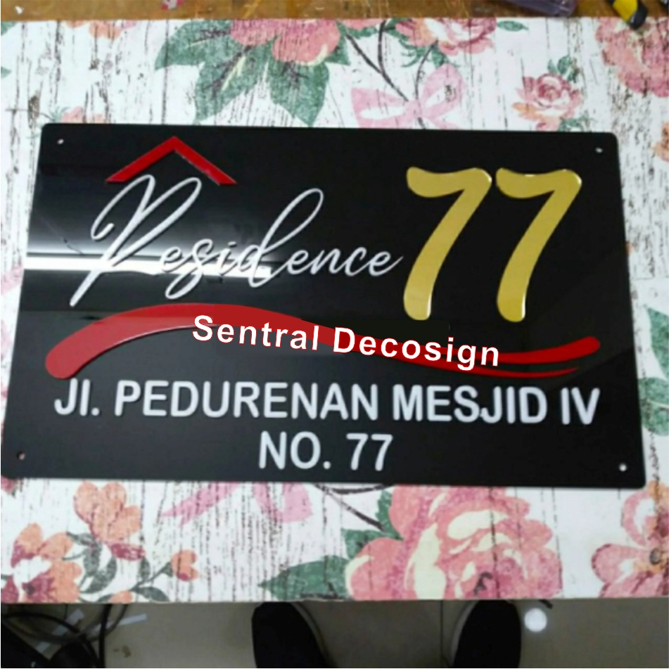 

Papan Nama Ruang - Akrilik Board 50x50 cm Plang logo akrilik plang toko