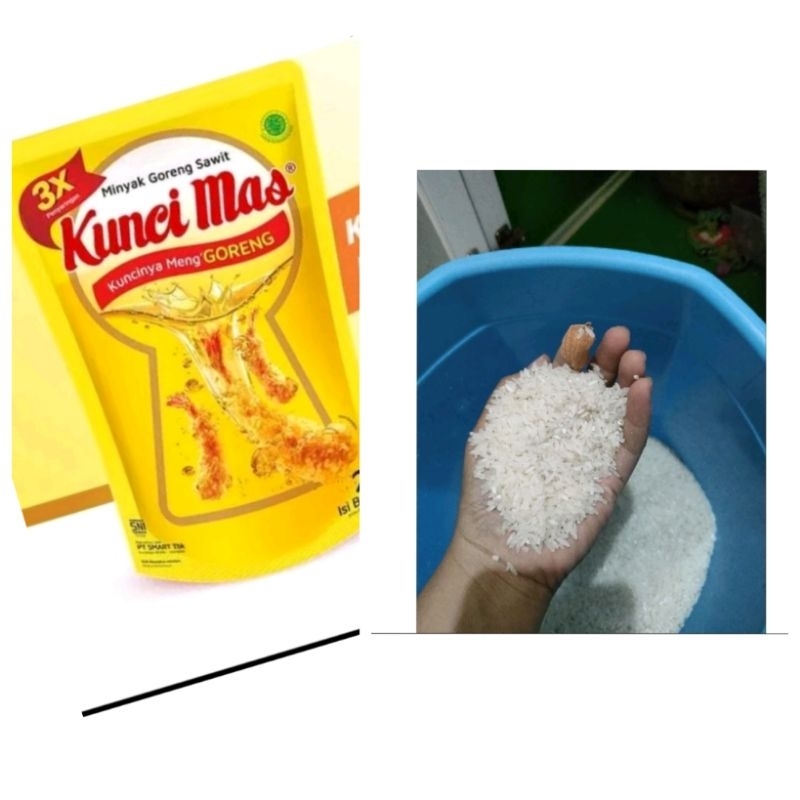 

MINYAK Goreng KUNCI MAS 2L+Beras 1Liter