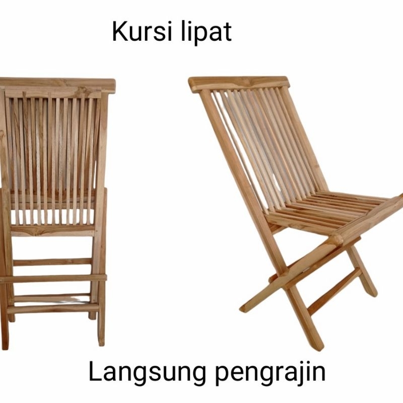 kursi lipat kayu jati jepara