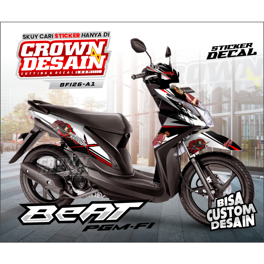 Sticker Decal Honda Beat PGM-FI Fullbody - Decal Full Body Beat Fi 2013-2015 Decal Beat 2015 - BFI26