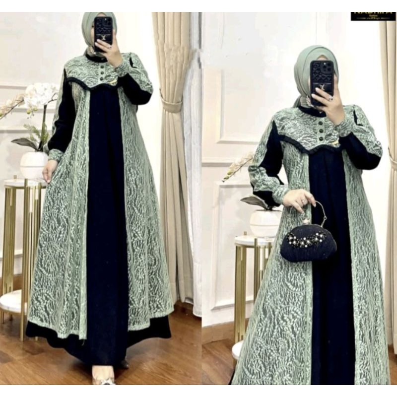 GAMIS AMARA SET HIJAB PASMINA