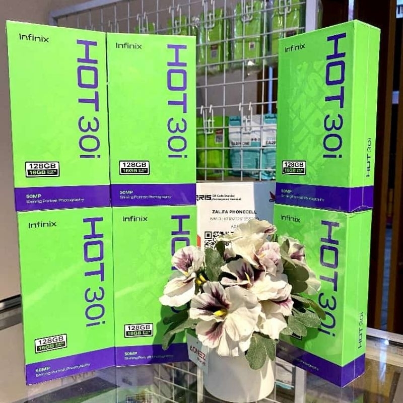 Infinix Hot 30i Ram 8GB Internal 128GB - Up to 16GB Extended Ram - Helio G37 - 6.6" Garansi Resmi In