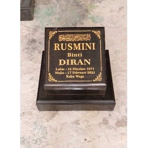 batu nisan granit - batu nisan hitam