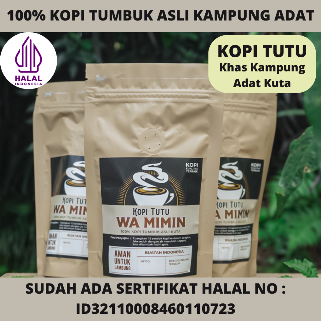 

Kopi Tutu/Tumbuk Wa Mimin Asli Kampung Adat Kuta Ciamis - Original 100% Alami, Halal dan Aman Untuk Lambung