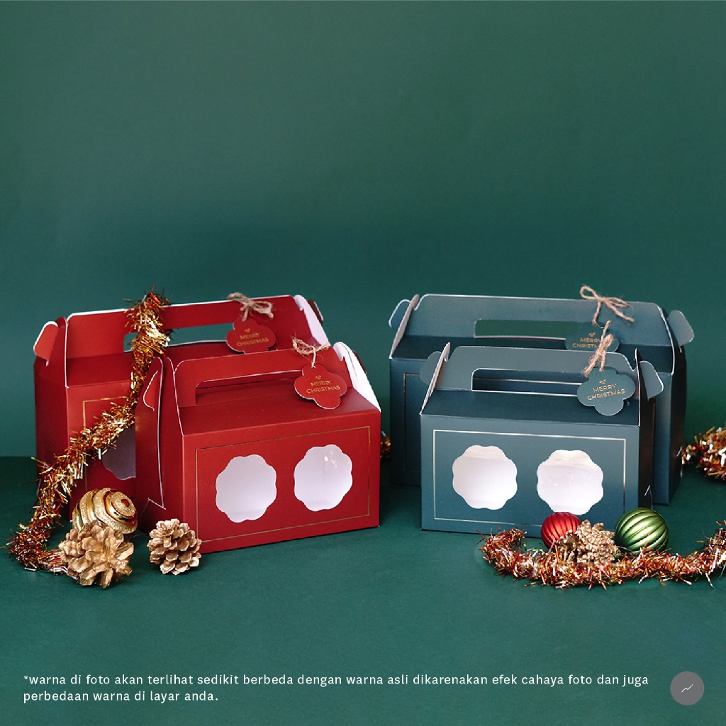 

Gable Box Jar / Toples Natal Packaging Hampers Christmas (FG-201)