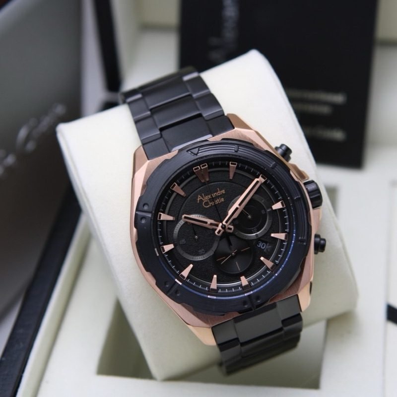 jam tangan pria alexandre christie type 6664 ac6664