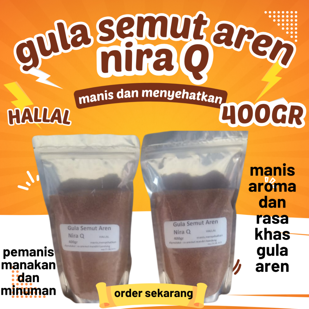 

Gula Semut Aren Premium 400 gram