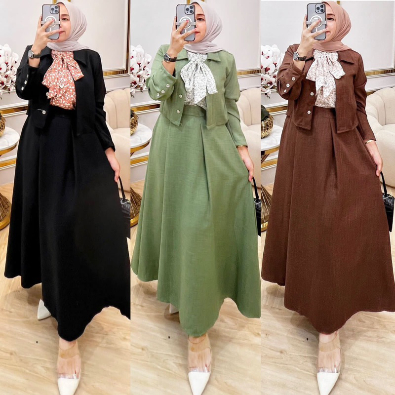 Setelan rok Hanako 3in1