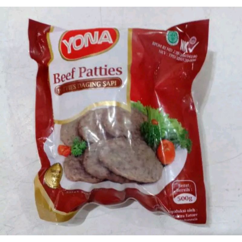 

YONA BEEF PATTIES 500g isi 10 Pcs