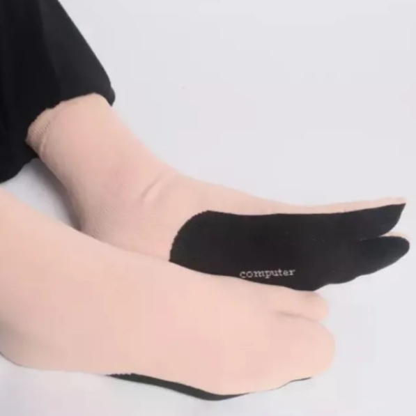 Kaos kaki jari jempol pendek warna kulit wanita muslimah hijab dewasa nilon