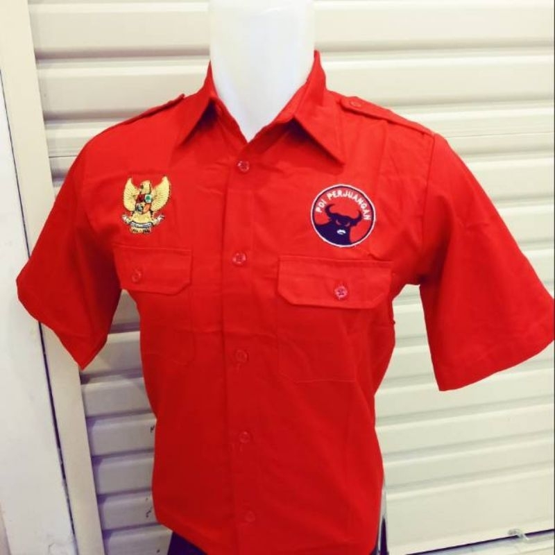 KEMEJA PDIP/SERAGAM PARTAI PDIP/KEMEJA PDI PERJUANGAN