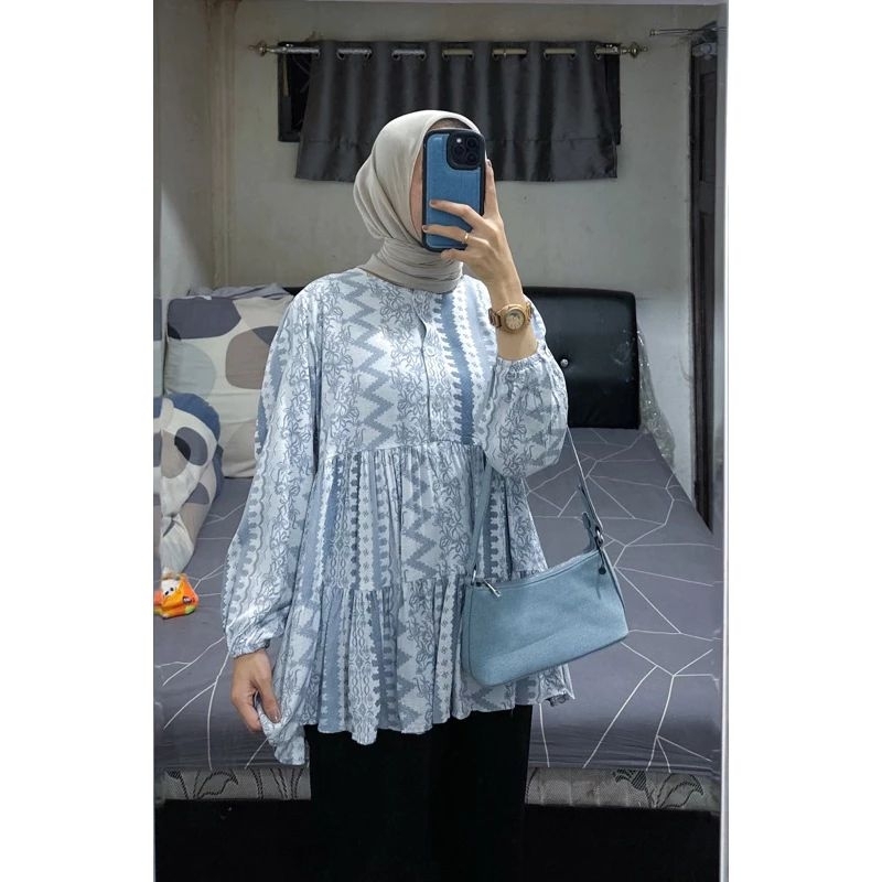 BITNA PRINTING BABYDOLL // BAJU ATASAN WANITA // ATASAN BABYDOLL