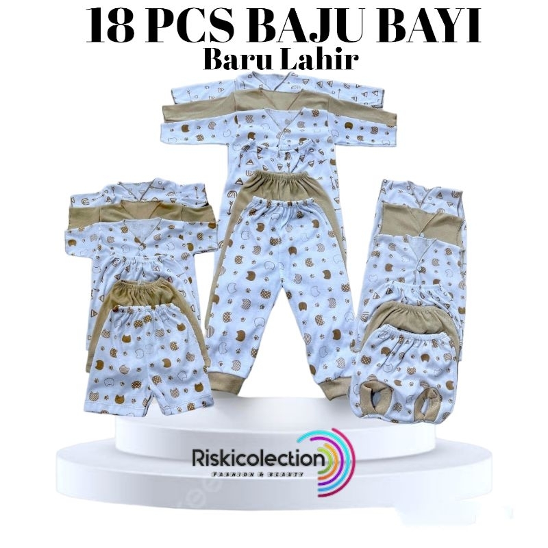 18 PCS BAJU BAYI Baru lahir Paket lahiran komplit setelan baju bayi baru lahir