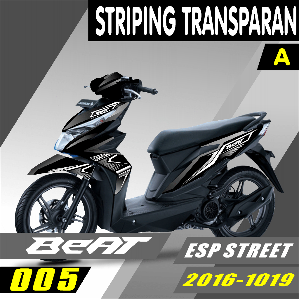 STRIPING TRANSPARAN VARIASI BEAT ESP STREET