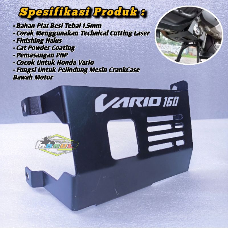 Cover Engine Honda Vario 160/Engine Guard Motor Honda Vario 160