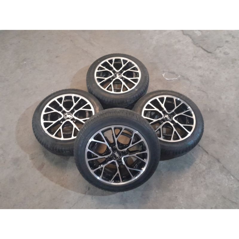 VELG MOBIL BEKAS R15 RACING HSR R15X6,5 BAUT 4X100 ET42 BAN 195/50/15