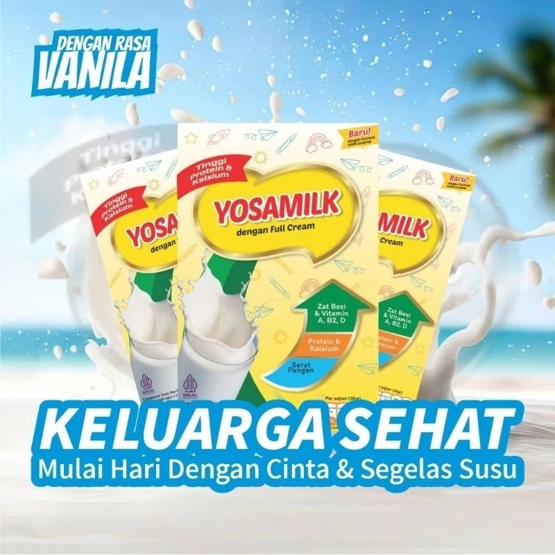 

Paket 2 Box Yosamilk Yosa Milk Premium Susu Gemuk / Penggemuk Badan 500 gram Rasa Full Cream