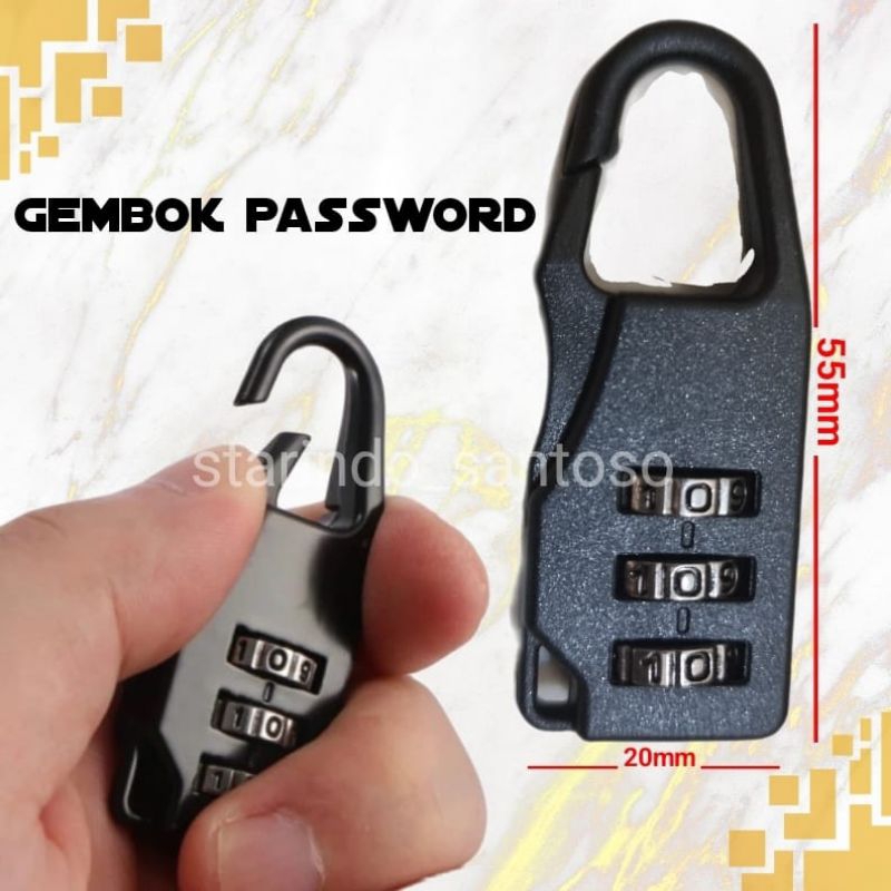 Gembok kode kunci password tas travelling loker koper lemari