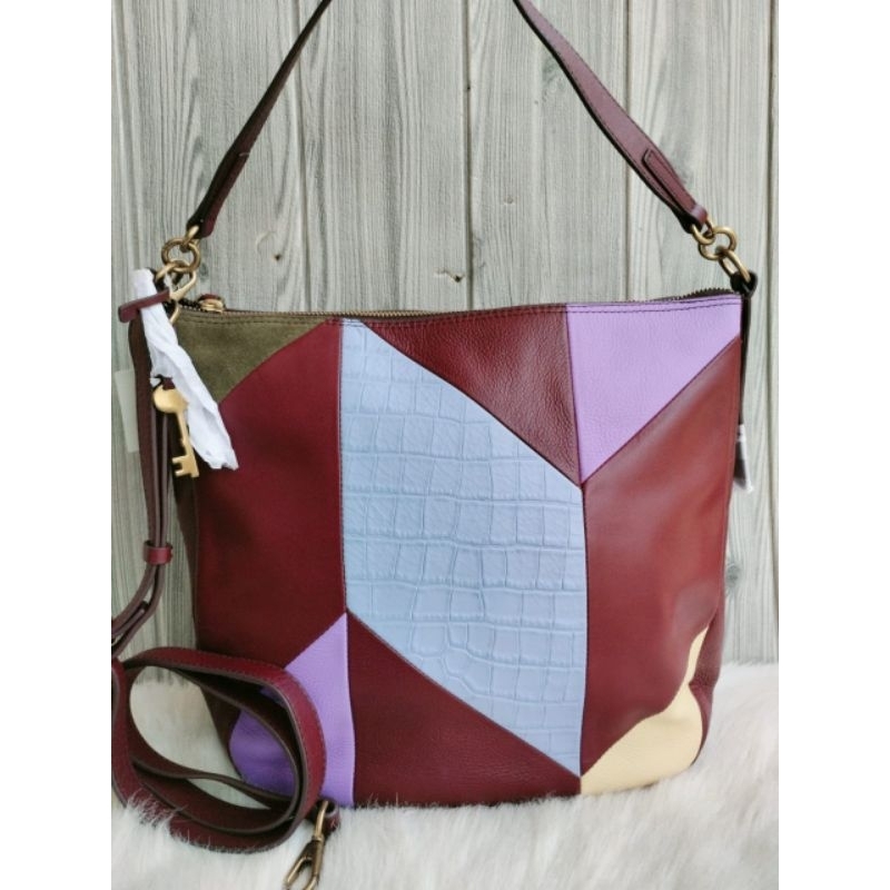 FOSSIL jolie hobo patchwork