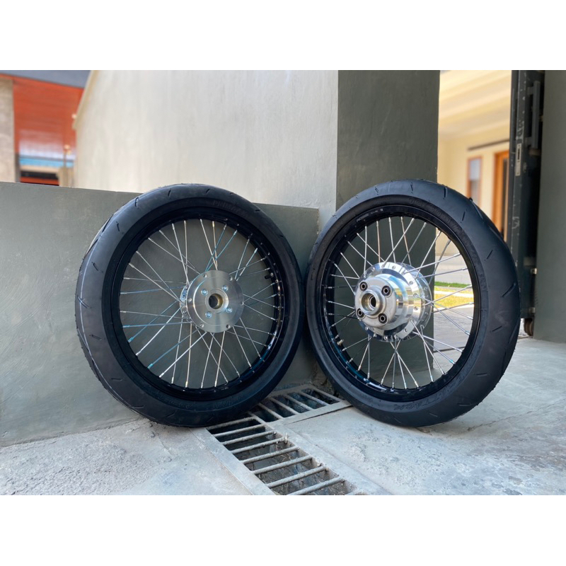 PAKET VELG RAKITAN CB GL MP TIGER SET BAN FULLSET DEPAN BELAKANG TROMOL MP PRIMUS CMZ/TIGER REVOLUTI