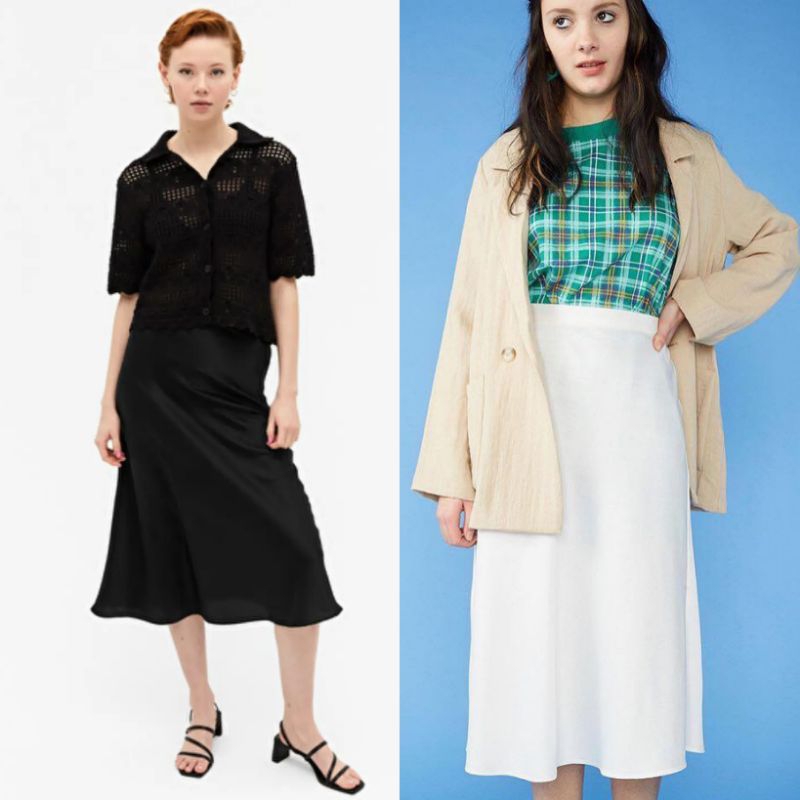 Monki Brisa satin midi skirt / Rok monki